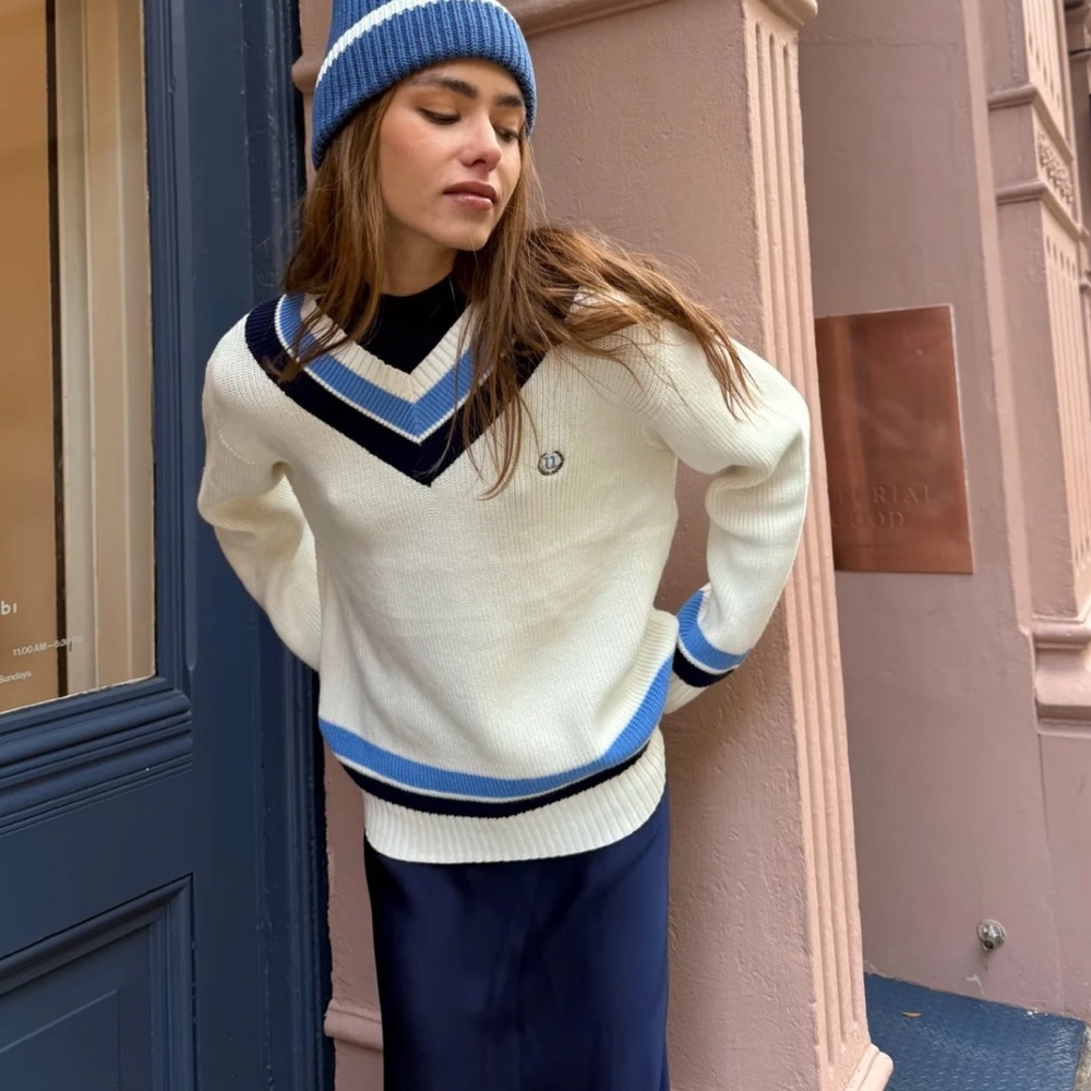 Udel Varsity Cable Sweater